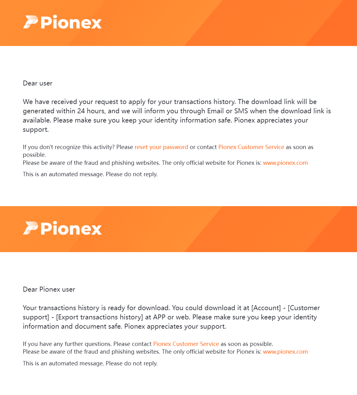 How to download Transaction History [Web] – Pionex Help Center