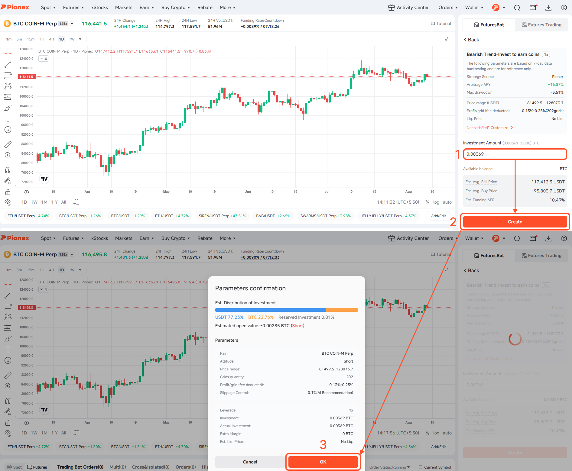 Coin-M Futures Grid Bot - Hedging Strategy – Pionex Help Center
