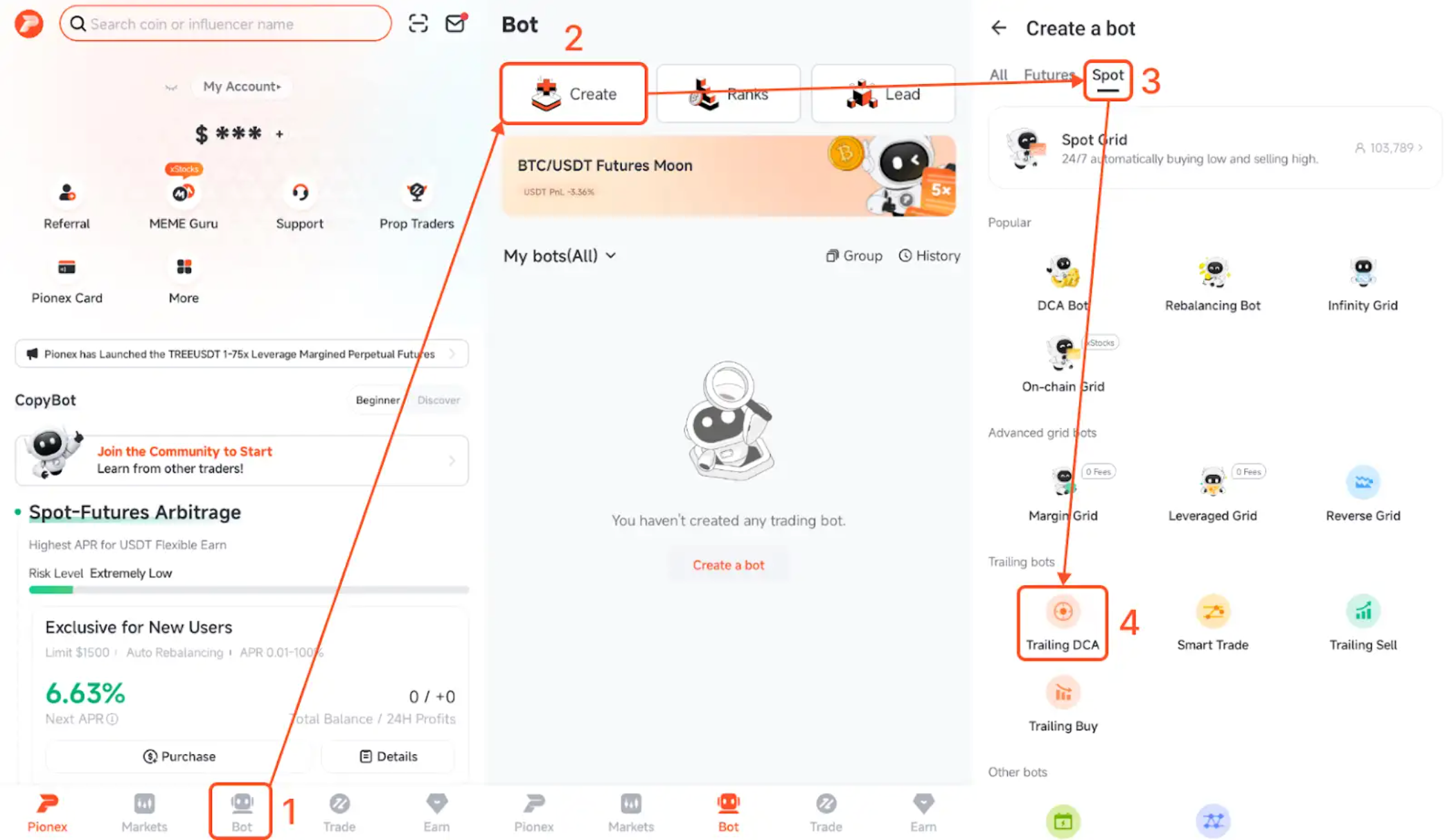 DCA (Martingale) Bot - Trailing Mode – Pionex Help Center